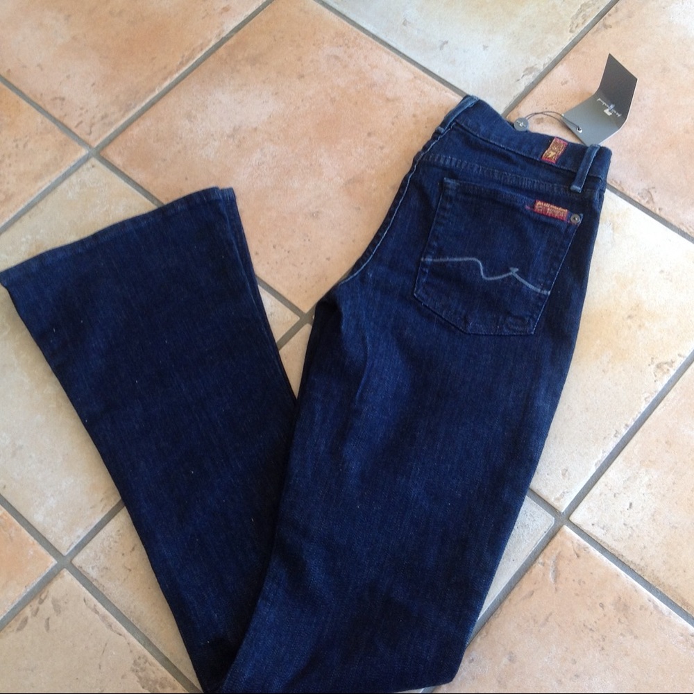 NWT 7 for all man kind women's jeans pants 27 dark